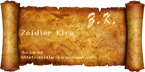 Zeidler Kira névjegykártya